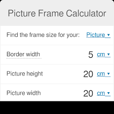 picture frame calculator