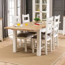 A hardwood dining room table and chair set is something that will be an integral part of your home for years to come. Cheshire Cream Painted Extending Dining Table 4 Dining Chairs Set The Furniture Market