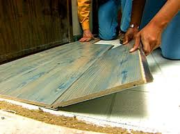 A laminate floor is a floating floor, which means it doesn't get nailed or glued to the subfloor. Laminate Flooring Diy