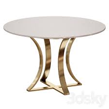 Damen 48 White Marble Top Dining Table