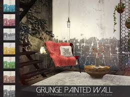the sims resource grunge painted wall