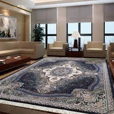 blue kashmiri silk carpets at rs 82