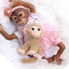 Купить мягконабивную куклу Реборн обезьяна Чичи, 55 см в Чите по цене 5390₽  в «Mir-reborn.ru»