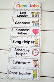 Classroom Jobs Helper Chart And Ideas Preschool Inspirations