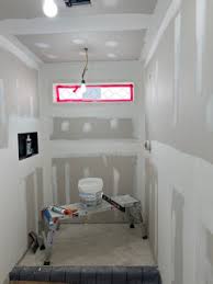 uneven bathroom ceiling