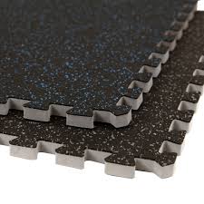 rubber interlocking gym flooring tiles