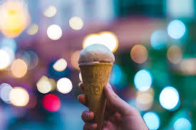 We yabba dabba doo want this cereal cone! Ice Cream Bokeh Dessert Sweet Decoration Ice Cream Cream Gourmet Lights Noel Christmas Pikist