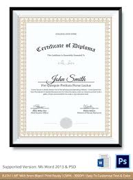 Masters Degree Certificate Template Sample Download Free