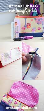 a makeup bag step by step with pockets