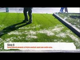 How to install synthetic turf over concrete or asphalt. Diy Artificial Grass Installation On Concrete Youtube
