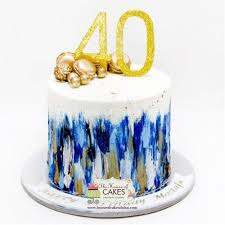 trendy 40th birthday cake