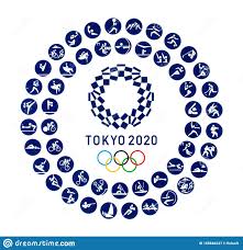 Te invitamos a sumarte a participar en la elección del logotipo olímpico favorito de los diseñadores. Logo Oficial De Los Juegos Olimpicos De Verano 2020 Con Iconos Oficiales De Los Tipos De Deporte Fotografia Editorial Imagen De Icono Bueno 165848237