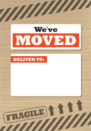 Weve Moved Box Free Printable Moving Announcement Template