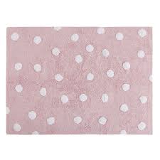 polka dots rug 120 x 160cm pink