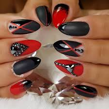 45 stylish red and black nail designs