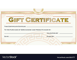 gift certificate template royalty free