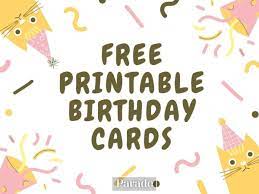 20 free printable birthday cards parade