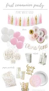 first communion party ideas pink