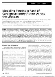 Pdf Modeling Percentile Rank Of Cardiorespiratory Fitness