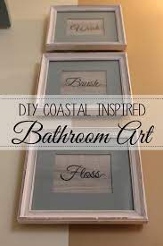 Diy Coastal Inspired Bathroom Art