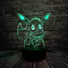 Bán Phim Hoạt Hình Nhật Bản 3D Đèn LED USB Trò Chơi Pokemon Go Hình Eevee  Thú Vị Đầy Màu Sắc Acrylic Máy Tính Bảng Đèn Ngủ Trẻ Em đồ Chơi