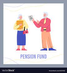 pension fund banner or promo flyer with