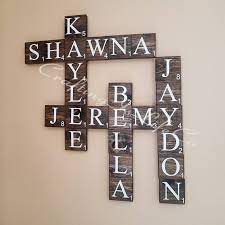 Personalized Wooden Scrabble Family
