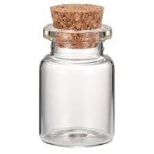 Mini Glass Bottle With Cork 33 X 22 Mm