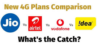 New 4g Plans Comparison Reliance Jio Vs Airtel Vs Vodafone