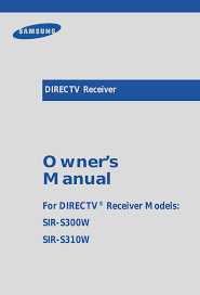 Samsung S300w Sir Satellite Tv Receiver Owner S Manual