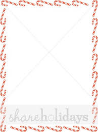 Red Candy Cane Letter Border Christmas Borders