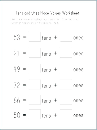 Tens And Ones Worksheets Grade 2 Tens And Units Worksheets
