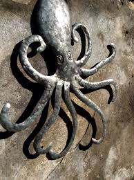 Metal Octopus Wall Art Dorset Gifts