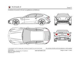 The drawing of people cyclists in autocad is correctly scaled. Ferrari Ff Drawings