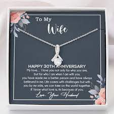 30th anniversary gift for wife necklace