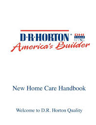 New Home Care Handbook Dr Horton