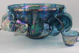 Vintage Indiana Blue Carnival Glass