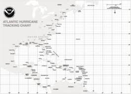 Noaa Hurricane Tracking Wall Map Chart Poster Condensed