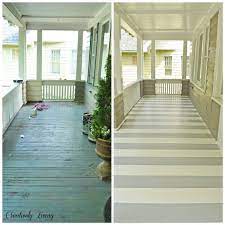 Porch With Stylish Striped Flooring