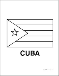 Color the area numbered 1 red and the areas numbered 2 blue. Cuba Flag Coloring Pages Learny Kids
