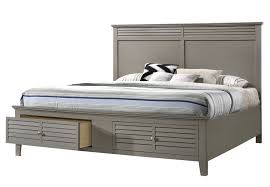 Lifestyle Shutter Grey Queen Storage Bed