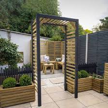 Forest Contemporary Slatted Garden Arch