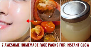homemade face packs for instant glow