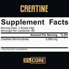 5 nutrition core creatine 5 grams of