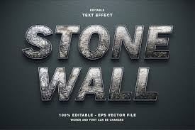 Stone Wall 3d Texture Editable Text Effect