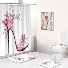 High Heels Shower Curtain Bathroom Rug