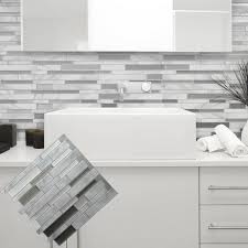 White Grey Marble Mosaic L And Stick