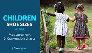 children average shoe size by age