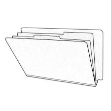 Pressboard Classification Folders Full Cut End Tab Legal Size 2 Dividers Blue Box Of 10