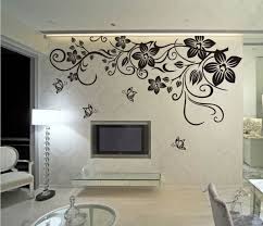 Large Erfly Vine Flower Mural Art